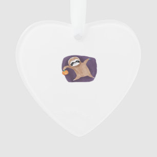 Halloween Sloth with Pumpkin Classic T-Shirt Ornament