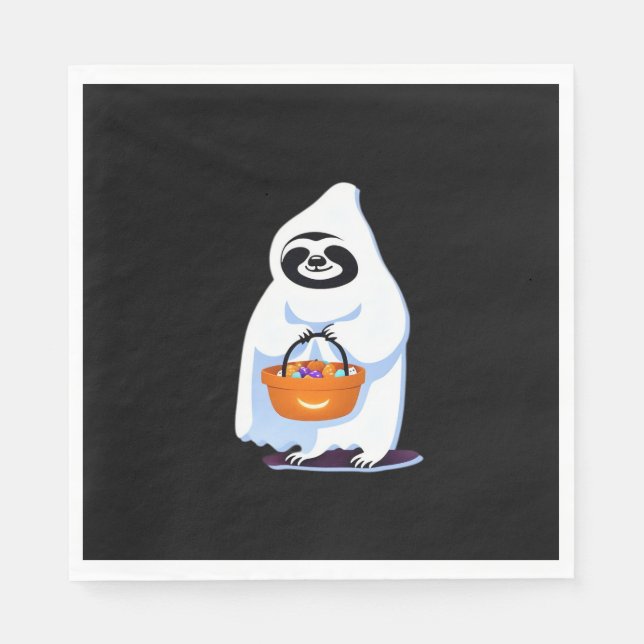 Halloween Slothful Design, This is my Human Costum Napkin (Front)