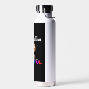 Halloween Slothful Design, This is my Human Costum Water Bottle