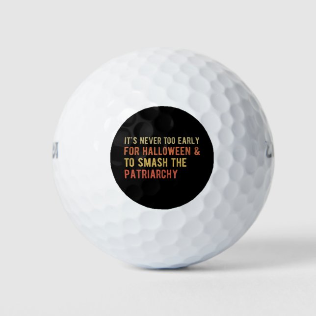 Halloween & Smash The Patriarchy I Golf Balls (Front)
