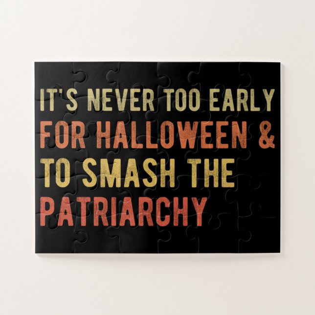 Halloween & Smash The Patriarchy I Jigsaw Puzzle (Horizontal)