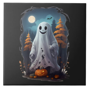 Halloween - Smiling Ghost Tile