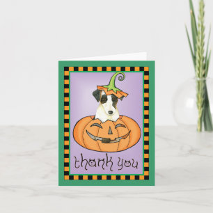 Halloween Smooth Fox Terrier Thank You Card