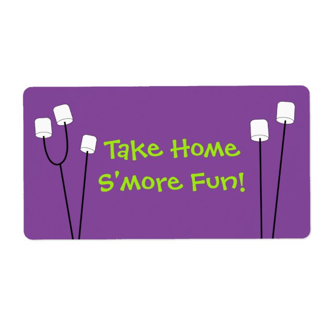 Halloween S'mores Party Favour Bag Tag (Front)