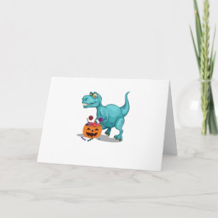 Halloween Sneak Dinosaur Funny Halloween Candy Card