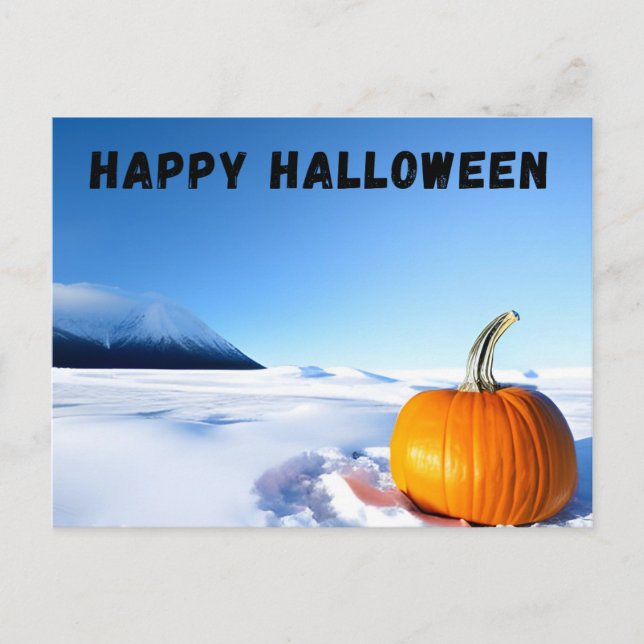 Halloween Snow Postcard (Front)