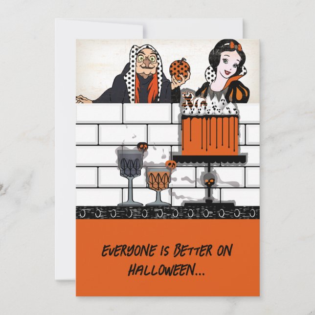 Halloween Snow White poison apple Invitation (Front)