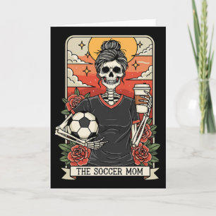 Halloween Soccer Mom Funny Tarot Card Skeleton Gam