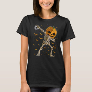 Halloween Soccer Player Dabbing Skeleton Soccer T-Shirt