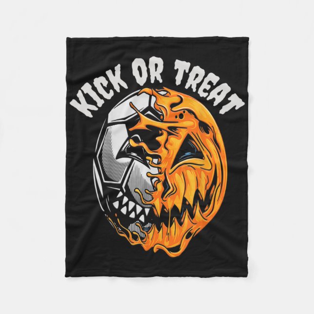 Halloween Soccer Skeleton  Fleece Blanket (Front)