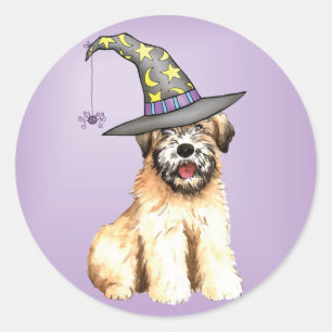 Halloween Soft Coated Wheaten Terrier Classic Round Sticker