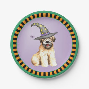 Halloween Soft Coated Wheaten Terrier Paper Plate