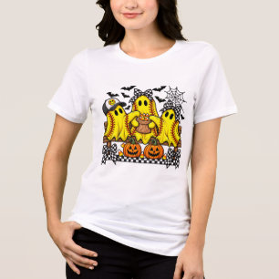 Halloween Softball PNG, Softball Ghosts PNG Tri-Blend Shirt