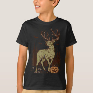 Halloween Soky Deer Antler Zombie Rustic Buck Fall T-Shirt