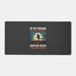 Halloween Something Wicked Witch Pumpkin Vintage Desk Mat
