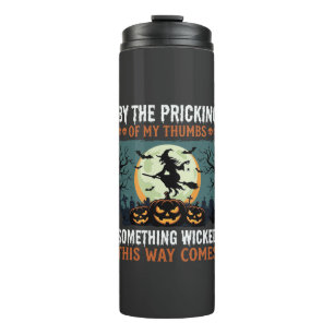 Halloween Something Wicked Witch Pumpkin Vintage Thermal Tumbler