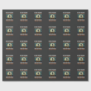 Halloween Something Wicked Witch Pumpkin Vintage Wrapping Paper