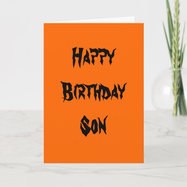 Halloween Son birthday Card (Front)