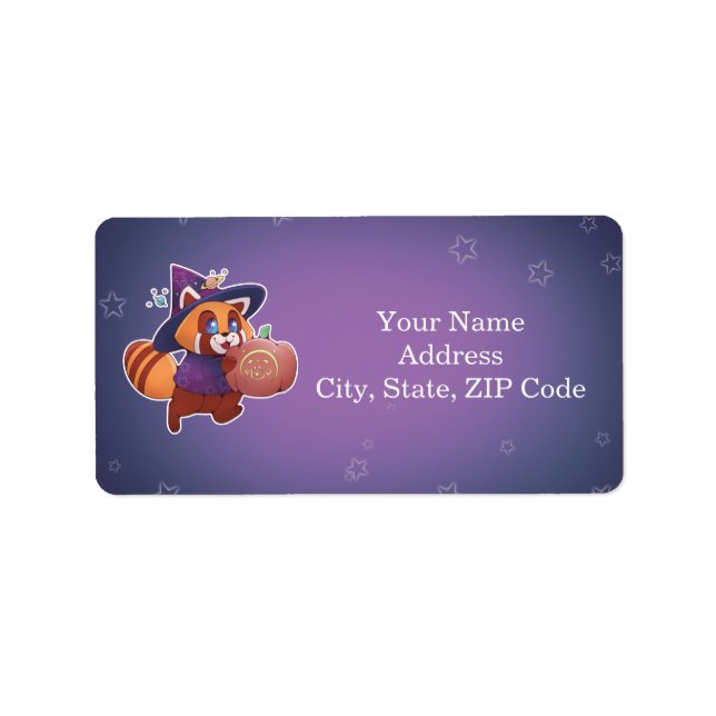 Halloween Space Panda Label (Front)