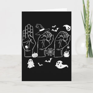 Halloween Sped Teacher Boo In Asl Boo Hands Sign L Card
