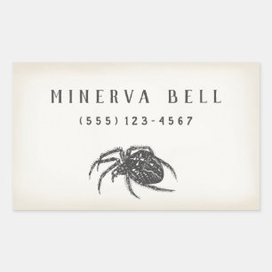 Halloween Spider Calling Card Rectangular Sticker
