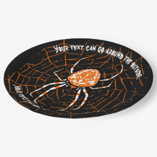 HALLOWEEN SPIDER CUSTOMIZABLE PAPER PLATE