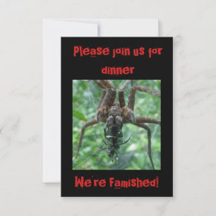 Halloween Spider Dinner Invitation