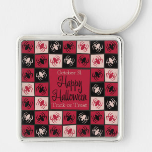 Halloween spider mosaic key ring