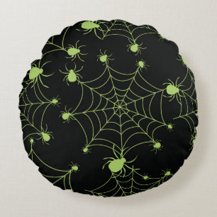 Halloween Spider Net Creative Pattern Round Cushion