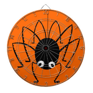 Halloween Spider Orange Dart Board with Darts
