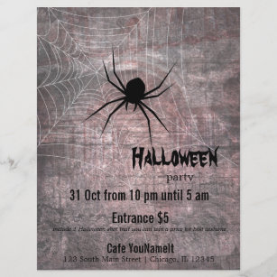 Halloween Spider Party Flyer
