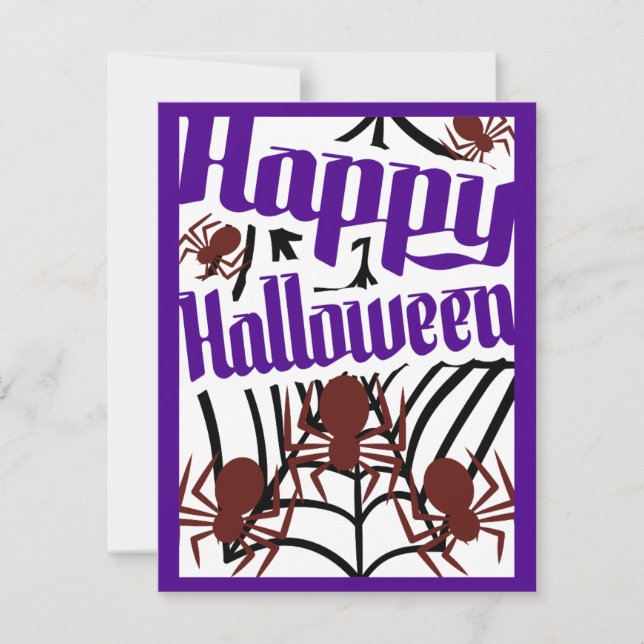 Halloween Spider Party  Invitation (Front)
