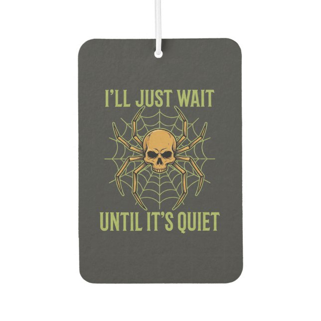 Halloween Spider Skull Quiet Car Air Freshener (Front)