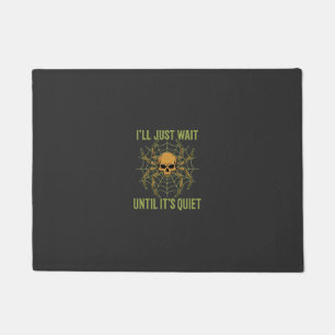 Halloween Spider Skull Quiet Doormat
