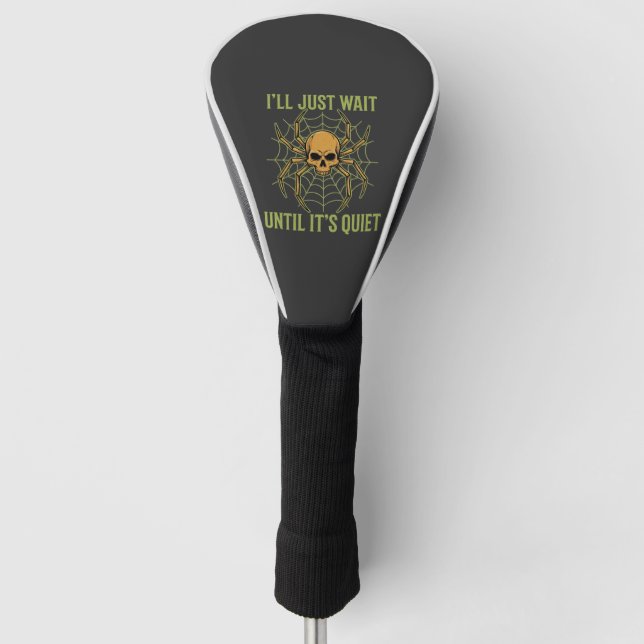 Halloween Spider Skull Quiet Golf Head Cover (Front)