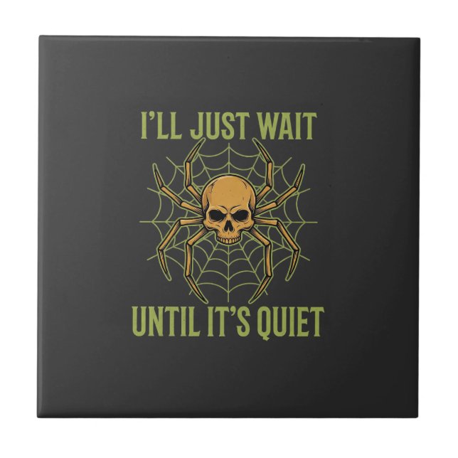 Halloween Spider Skull Quiet Tile (Front)