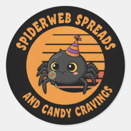 Halloween Spider Sticker with Lollipop and Fun