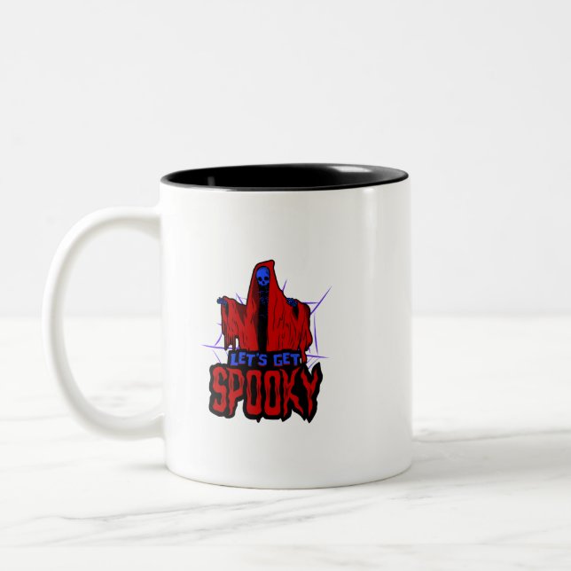 Halloween Spider Two-Tone Coffee Mug (Left)