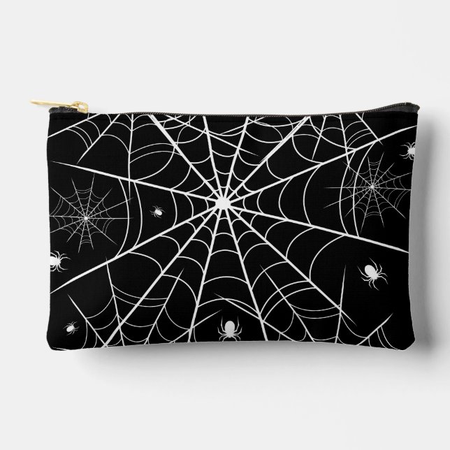 Halloween Spider Web Accessory Pouch (Front)
