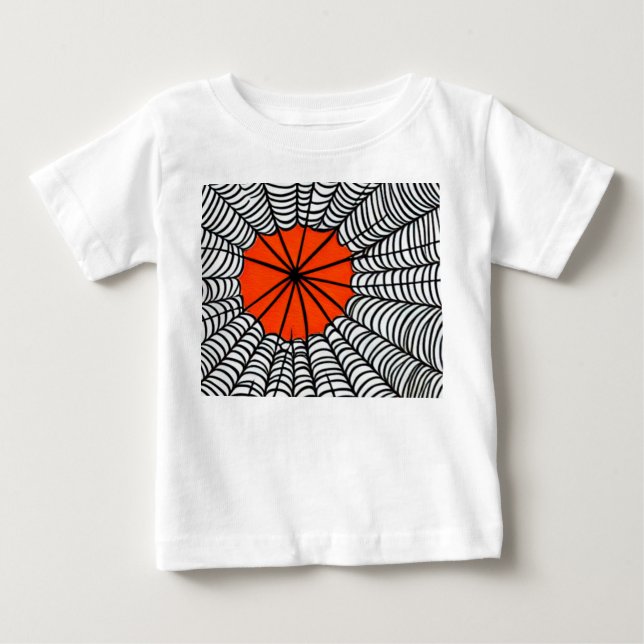 Halloween Spider Web Baby T-Shirt (Front)