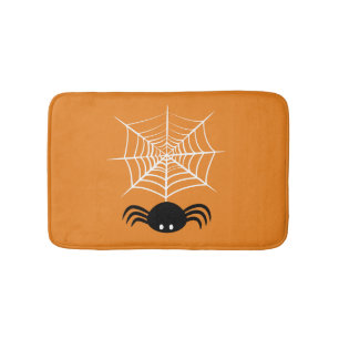 Halloween Spider Web Bath Mat