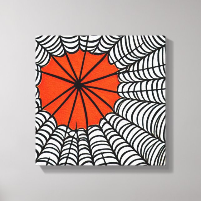 Halloween Spider Web Canvas Print (Front)