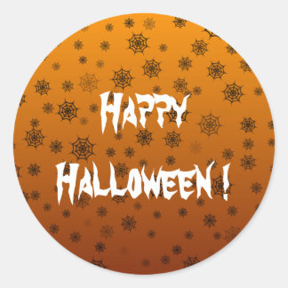 Halloween Spider Web Classic Round Sticker