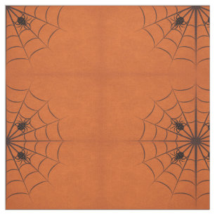 Halloween Spider Web Combed Cotton Fabric