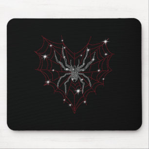 Halloween Spider Web Costume Cute Heart Spider Web Mouse Pad