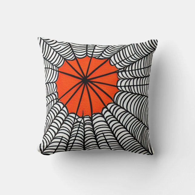 Halloween Spider Web Cushion (Front)