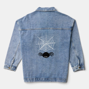 Halloween Spider Web Denim Jacket