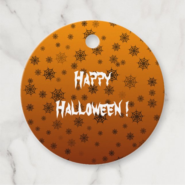 Halloween Spider Web Favour Tags (Front)