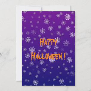 Halloween Spider Web Flat Card