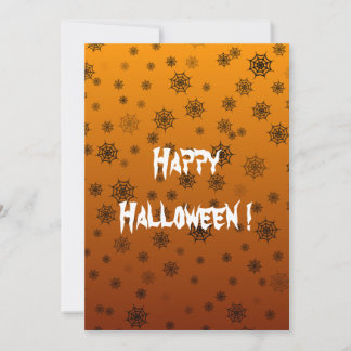 Halloween Spider Web Flat Card